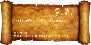 Felhoffer Marianna névjegykártya